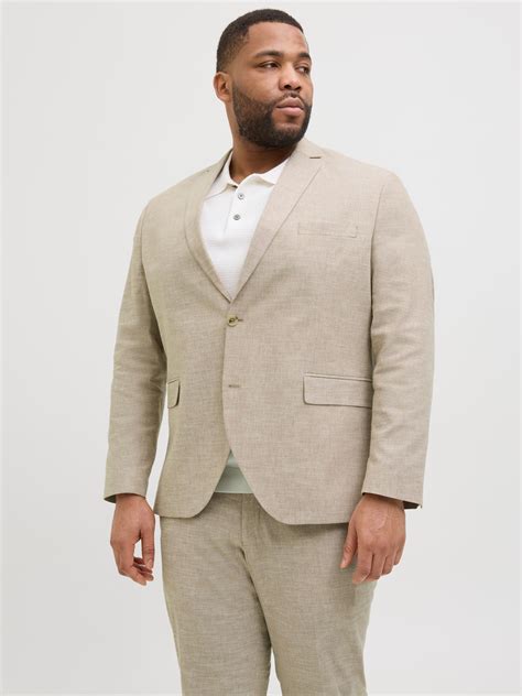 Plus Size Blazers Regular Fit | Beige | Jack & Jones®