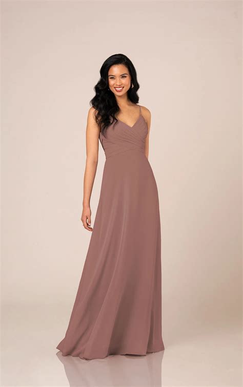 Classic V-Neckline Chiffon Bridesmaid Dress with Floor-Length Skirt | Sorella Vita Bridesmaid ...