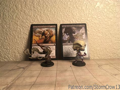 I made a couple Gray Merchant of Asphodel Minis : magicTCG