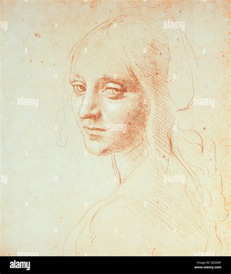 fine arts, Leonardo da Vinci (1452 - 1519), drawing, study for his painting "Virgin of the Rocks ... - who painted virgin of the rocks