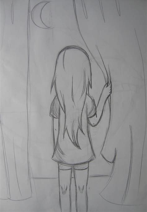Girl Sad Drawing at PaintingValley.com | Explore collection of Girl Sad ...
