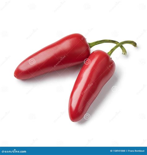 Pair of Red Jalapeno Pepper Stock Photo - Image of jalapeno, fresh ...