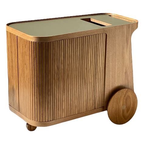 Designer Burl Wood Bar Cart at 1stDibs