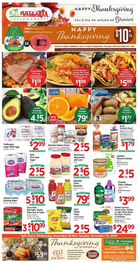 Vallarta Thanksgiving ad 2020 Ad Circular - 11/18 - 11/24/2020 | Rabato