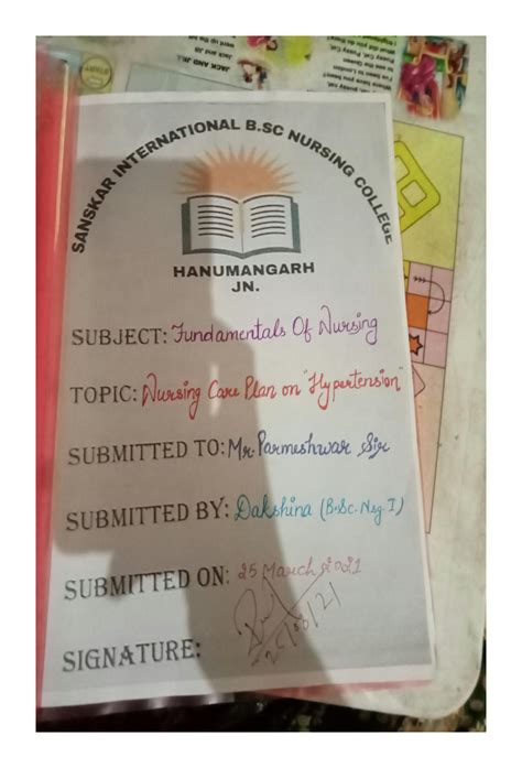 SOLUTION: Nursing care plan (Ncp) on hypertension - Studypool