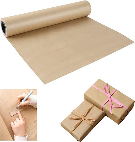 Brown Kraft Paper Roll - 15" x 33'(400") Brown Wrapping Paper for ...