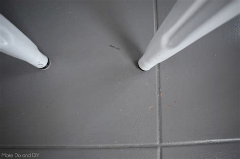 painted tile floor-six months later ~ Make Do and DIY