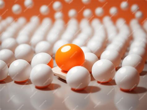 Premium AI Image | Ping Pong Frenzy Orange Ping Pong Balls Surrounded with White Background