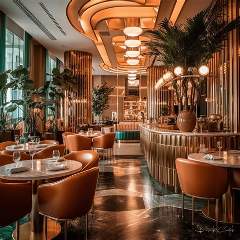 Behance 上的 Interior Design , Art Deco Restaurant - 01 | Restaurant ...