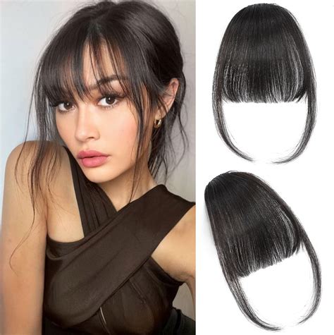 Amazon.com: OUDIS Bangs Hair Clip in Bangs, 100% Human Hair Wispy Bangs ...
