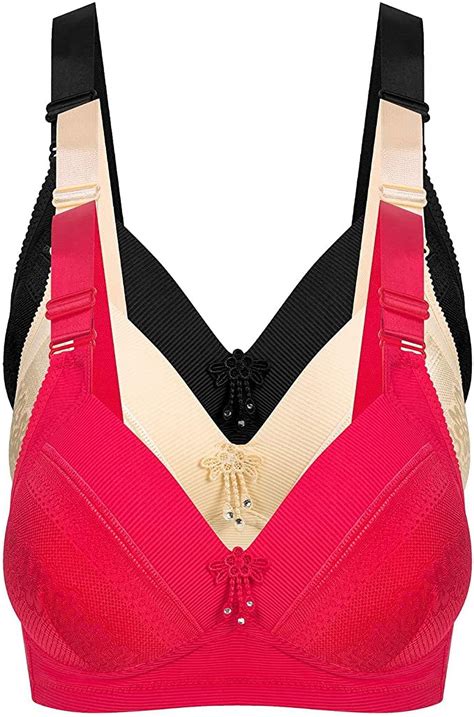 GAI YI 36C Full Coverage Comfortable Bras for Everyday Wear, 3 Pack ...