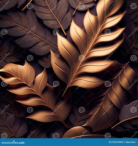 Luxury Leaf Texture. Closeup View of Fantasy Leaves Stock Illustration - Illustration of beauty ...