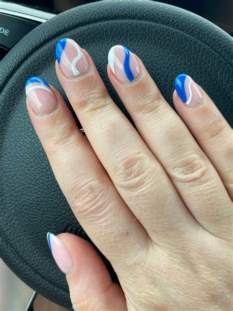 Blue And White Nail Design