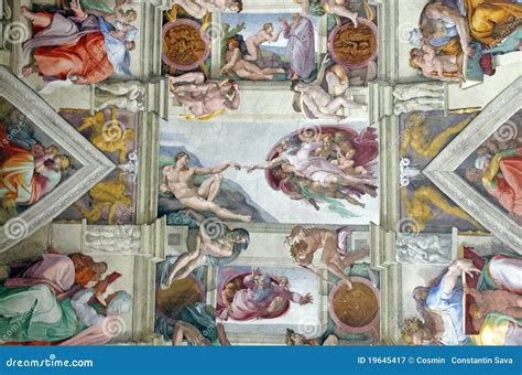 Sistine Chapel ceiling editorial photography. Image of devil - 19645417