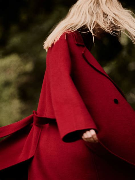 Double Faced Cocoon Wrap Coat | Red in 2024 | Wrap coat, Casual coat ...
