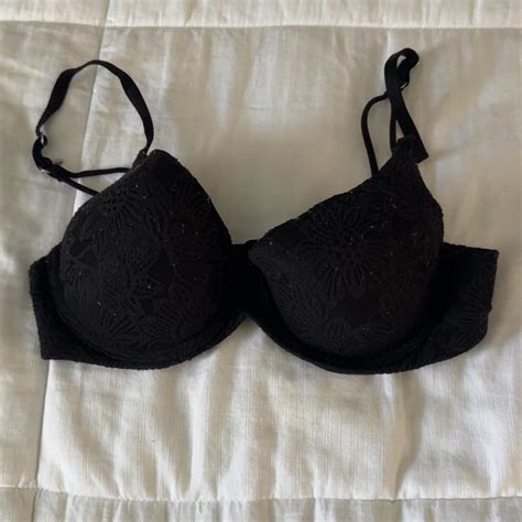 -black aerie push up bra -34c - Depop