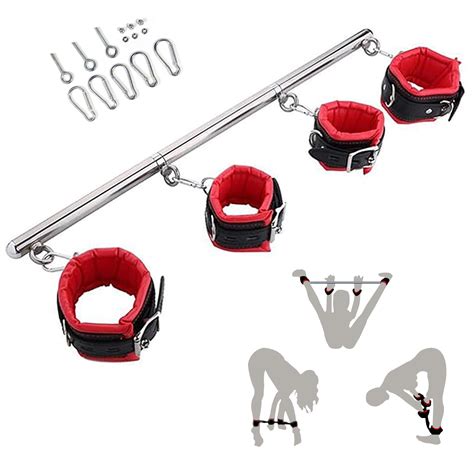 Spreader Bar Sex Toys BDSM Bondage Restraints Kit with Leather ...