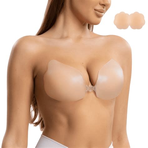 Niidor Reusable Silicone Adhesive Sticky Bra, Push Up, Backless ...