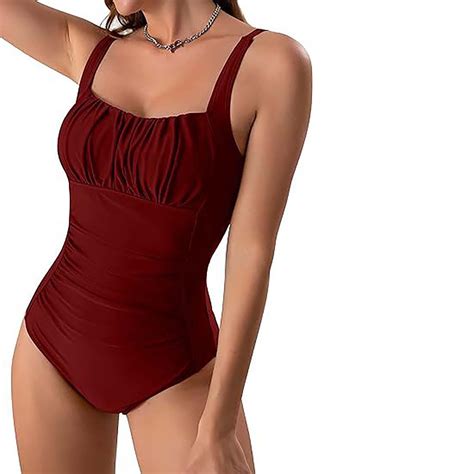 YanHoo Women's One Piece Tummy Control Swimsuits Slimming Bathing Suit ...
