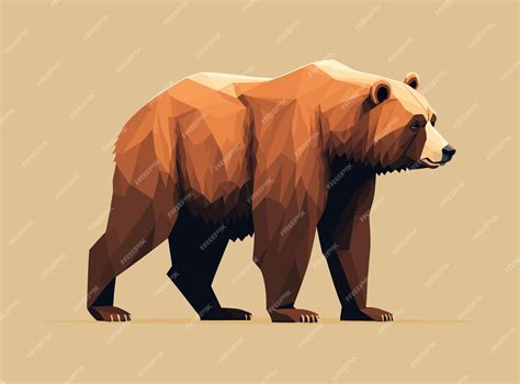 Premium Vector | Bear abstract generative ai illustration beast minimalism wallpaper poster ...
