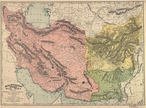 Map of Persia, Afghanistan and Baluchistan. (Rand, McNally & Co.'s Indexed Atlas of the World ...