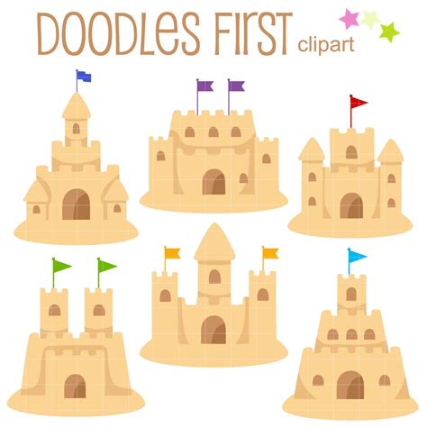 Sand Castle Clip Art Set - Daily Art Hub // Graphics, Alphabets & SVG