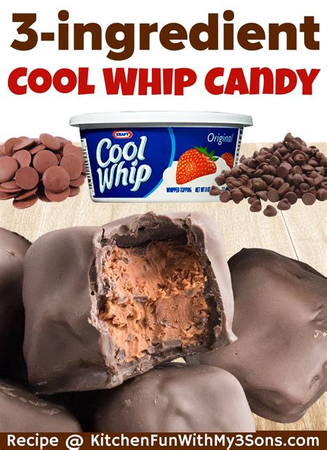 3 ingredient cool whip candy 3 musketeers copycat recipe quick and easy ...