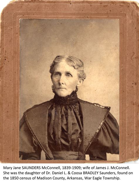 Mary Jane Saunders McConnell (1839-1909) - Mémorial Find a Grave