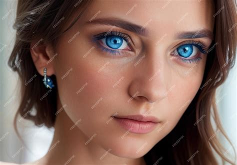 Premium Photo | A woman with piercing blue eyes