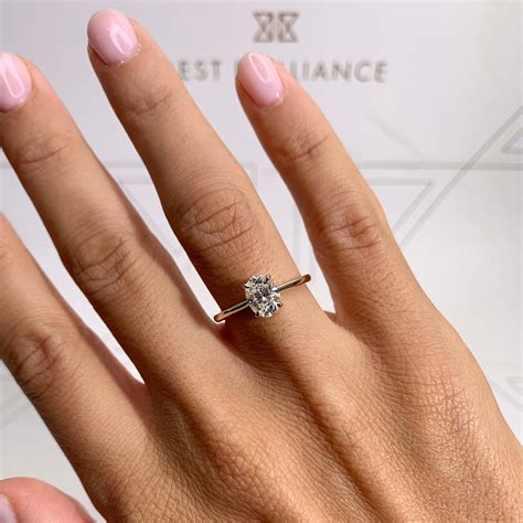 Oval Solitaire Diamond Ring