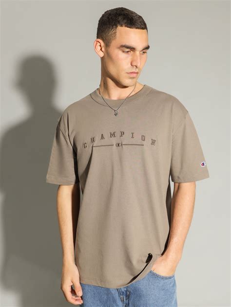 Champion Heritage 2K Logo T-Shirt Brown | Glue Store