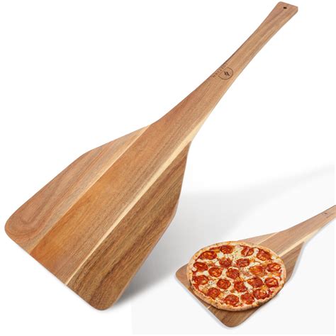Loftern Wooden Pizza Turning Peel - Long Handle, Lightweight Pizza ...