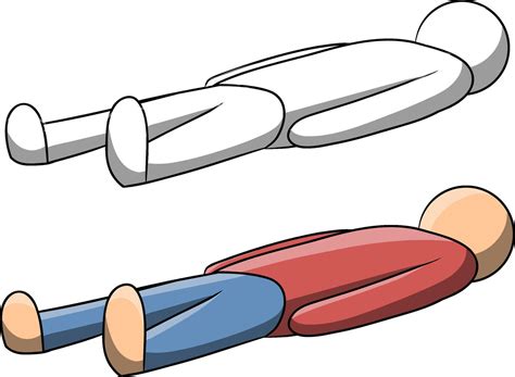 Simplified Human Body Laying On The Floor 46892223 Vector Art at Vecteezy