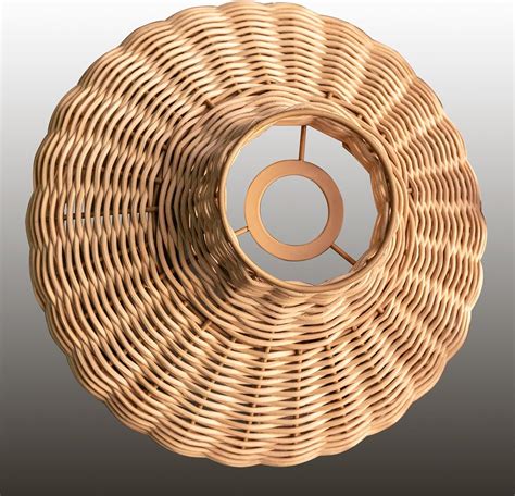 Rattan Lampshade Hanging Pendant Light Covers Wicker, Boho Replacement ...