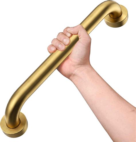 Amazon.com: HomGoo 16 Inch Anti Slip Shower Grab Bar Brushed Gold ...