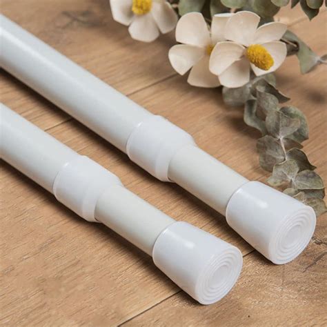 2PCS Net Curtain Rods Extendable Tension Rods for Net Curtains Spring ...
