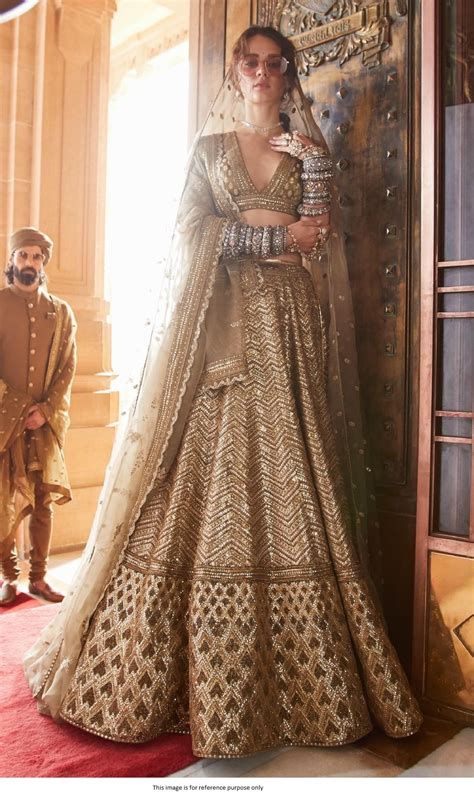 Buy Bollywood Sabyasachi Inspired silk brown bridal lehenga choli in UK ...