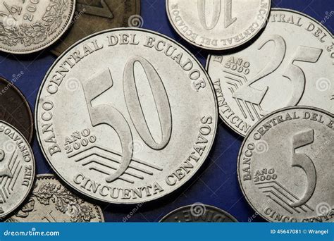 Coins of Ecuador stock image. Image of money, metal, centavo - 45647081