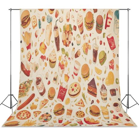 Delicious Pizza Burger Backdrops for Photography Kids Adult Photo Booth ...