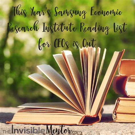 This Year’s Samsung Economic Research Institute Reading List for CEOs ...