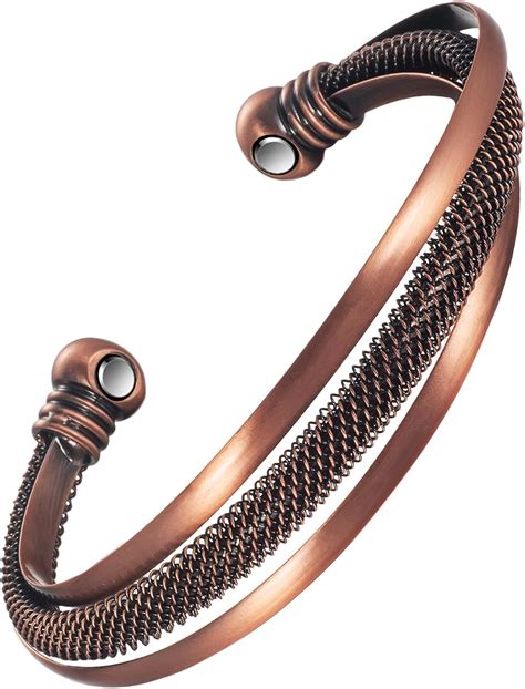 Amazon.com: EnerCoppeX Copper Magnetic Bracelet for Women, Pure Copper Bracelet with 3500 Gauss ...