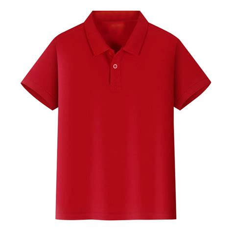 Boy Polo Shirt Short Sleeve Shirt Red Shirt Boys Kids Collar Shirts ...