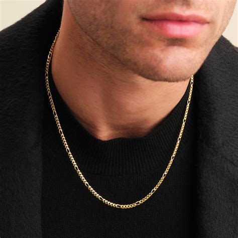 Figaro Chain - 3mm - Men's Gold Figaro Chain - JAXXON