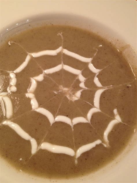 Creamless cream of vegetable soup with spider web | Creamy vegetable ...
