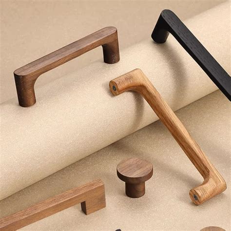 LBFEEL 3" Modern Round Wood Drawer Pulls Handle Walnut Dresser Knob Oak ...