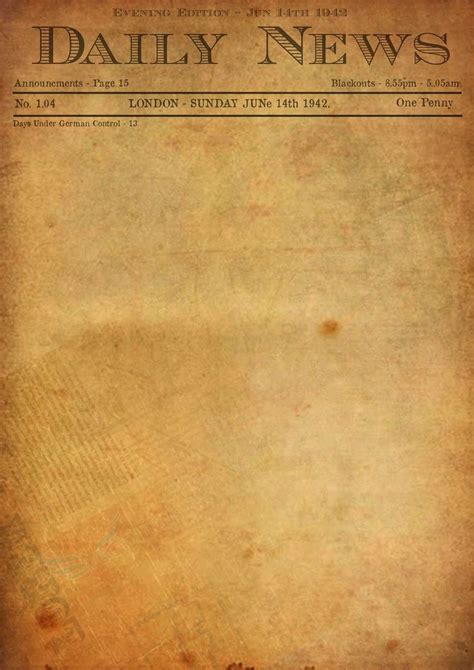 Free Old Newspaper Template