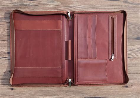 Leather Portfolios With Logo at Jerry Demelo blog