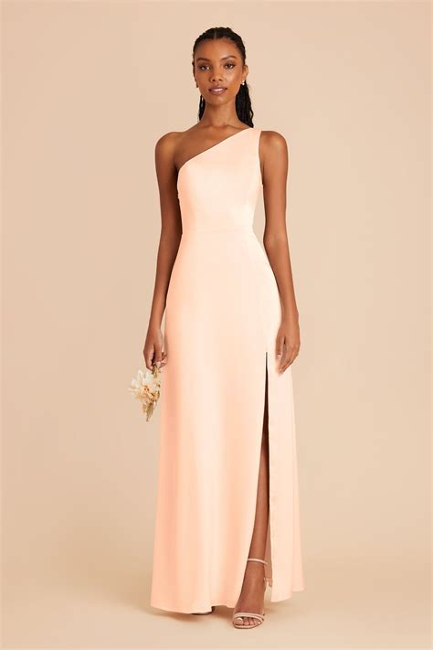 Peach Satin Bridesmaid Dresses