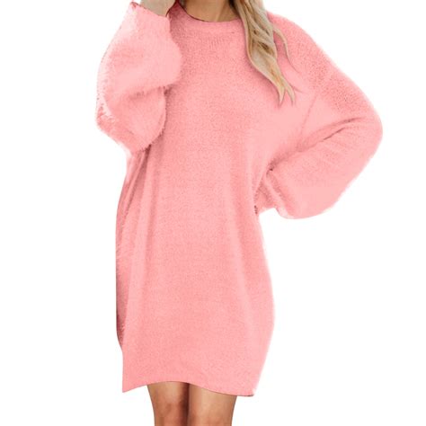 Holiday Party Outfits Xysaqa Women's Oversized Crew Neck Long Pullover ...
