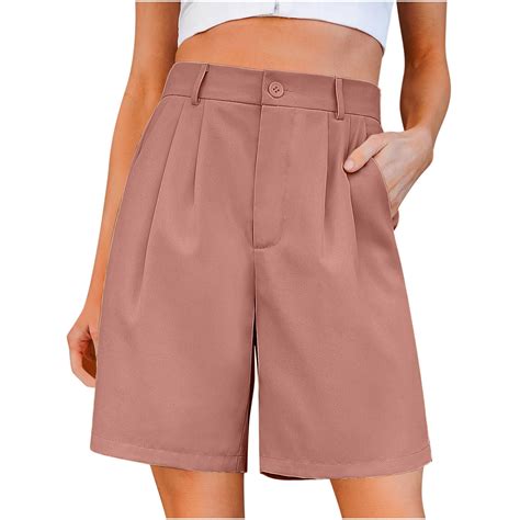 UAMVSH Womens Dress Shorts Knee Length Dress Shorts High Waist Wide Leg ...